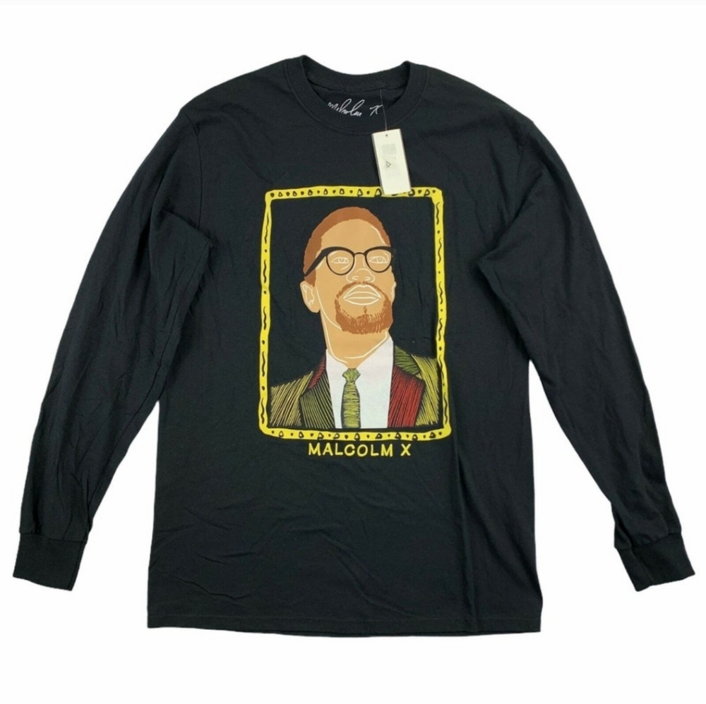 NWT Unisex Malcolm X Graphic Long Sleeve Shirt - Picture 2 of 4